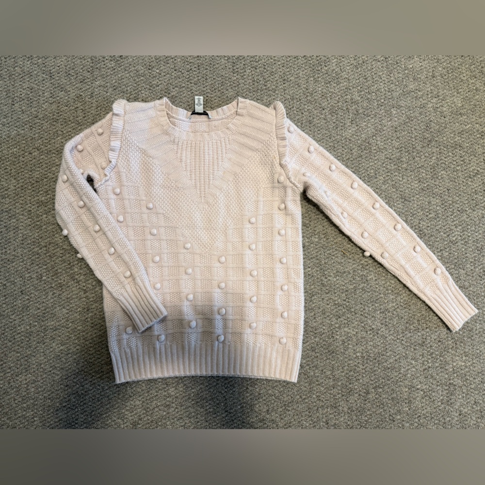 Autumn Cashmere Light Pink Textured Sweater